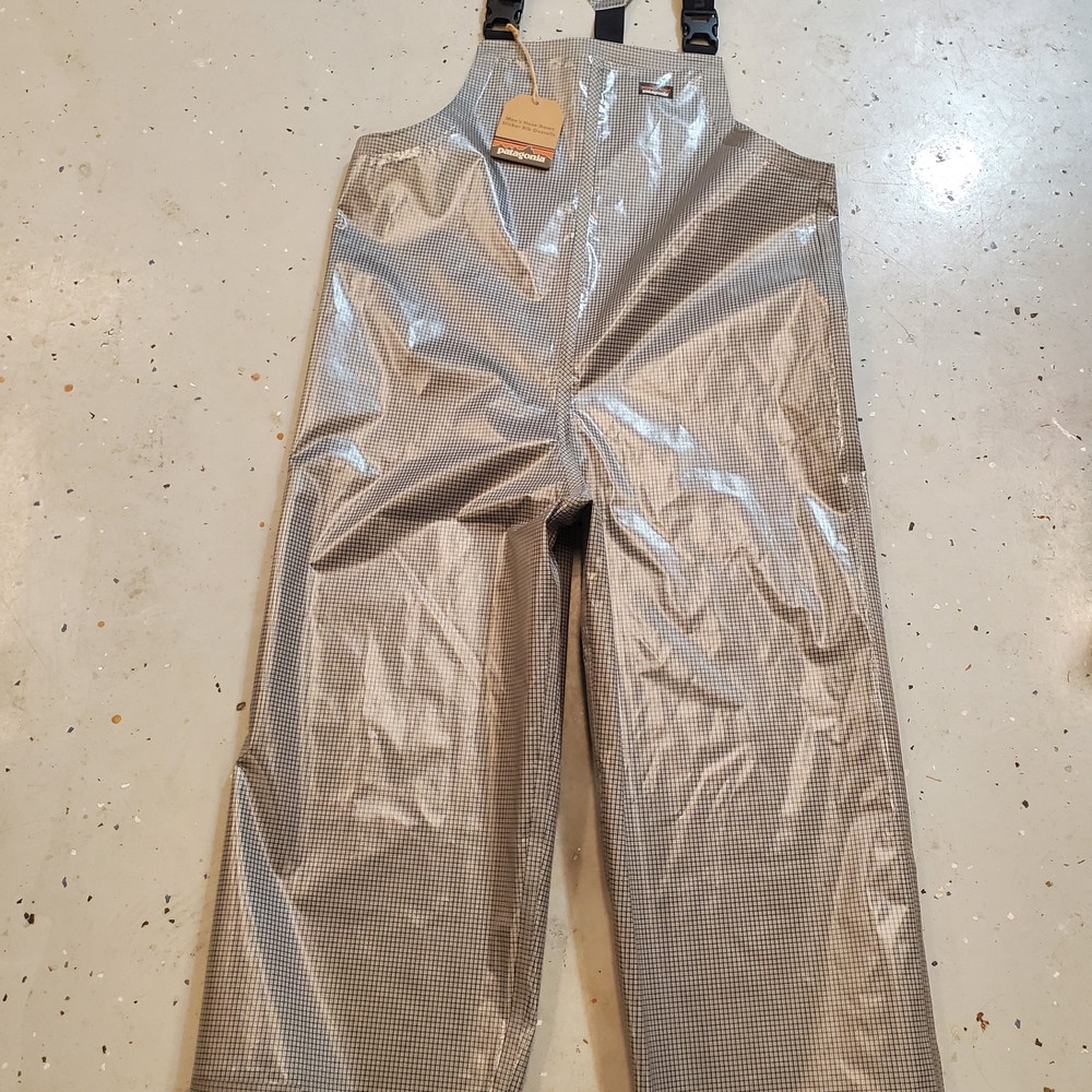 Patagonia Men's Rainpants Gray Checkered